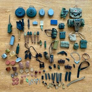 GI Joe or GI Joe like Military Solider Action Figure Accessories Lot (Scale 1:6)